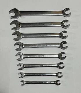 Rxs608 Snap-on Sae Flare Nut Open End Tubing Line Wrench Set 8 Pc 5/16 - 3/4