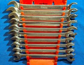 Rxsm610 Snap-on Old Logo 10 Pc Metric Flare Nut / Open End Wrench Set 18mm - 9mm