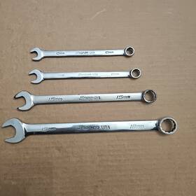 S0exm10 Snap-on Lot Of 4 - Tools 12pt Metric Flank Drive Combination Wrenches