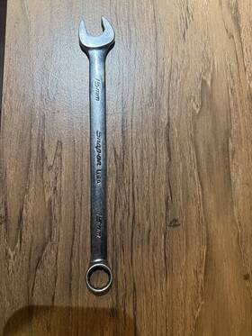 S0exm15 Snap-on 15 Mm Combination Wrench Good Condition Usa