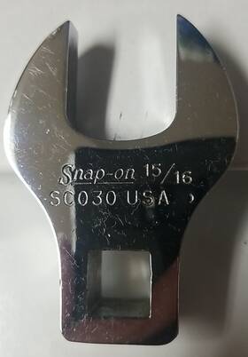 Sco30 Snap-on 15/16 Inch Open End Crowfoot Wrench 1/2 Drive