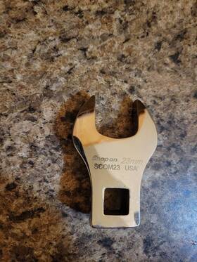 Scom23 Snap-on 1/2 Inch Drive 23 Mm Open-end Metric Crowfoot Wrench