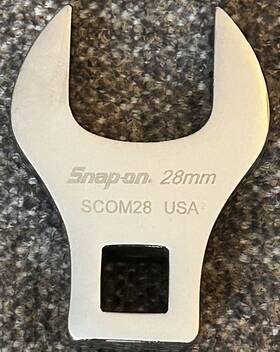 Scom28 Snap-on Tools Metric 1/2 Inch Drive 28mm Open End Crowfoot
