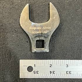 Scom32 Snap-on 1/2 Inch Drive 32mm Open Ended Crowfoot Crow Foot Metric Usa