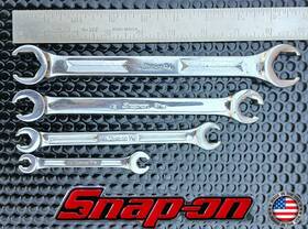 Snapon4pcflare Snap-on 4pc Double Ended Flare Nut Wrench Set Sae Good Condition