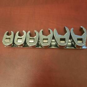 Snap-on So6pc Snap-on 6 Piece 3/8 Dr Sae Flare Nut Crowfoot Wrench Set. Usa