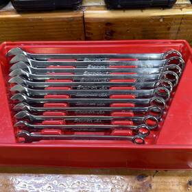 Soex711b Snap-on 11 Pc 12-point Sae Flank Drive Plus Comb Wrench Set 3/8 Inch -1