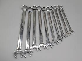 Soexm10-19 Snap-on 10 Pc 12-pt Metric Flank Drive Plus Combination Wrench Set -used- T517