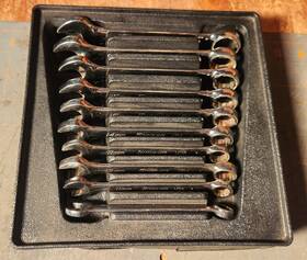 Soexm100-soexm190 Snap-on 10pc Metric 12pt Short Combination Wrench Set 10-19mm