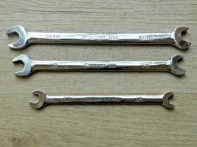 Srs18 Snap-on Srs16 Tools Usa 2pc Combination Speed Wrench Set Lot 1/2 Inch And 9/16