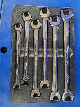 Srsm706 Snap-on 6pc Flank Drive Open End Speed Wrench Set Metric With Orig Holder
