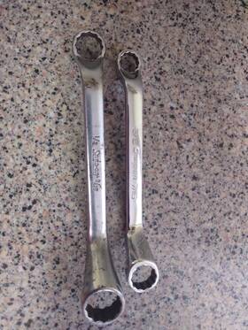 Sx01618 Snap-on Wrench Set 2 Pc Offset Box Short Handle Sae Xso Usa