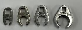 Tmrh8 Snap-on Tools Usa Sae 1/4 Inch Drive Flare Nut 12 Point Crowfoot Wrench Lot-4