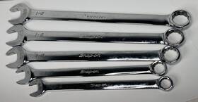 Dex24a Snap-on Tools 5 Piece Sae Long Combination Wrench Set 7/8 To 3/4