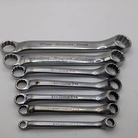 Xsm67-xsm1719a Snap-on Tools 7 Piece Metric Short Offset Box-end Wrench Set 6mm To 18mm Xsm67-xsm1719a Snap-on Tools 7 Piece Metric Short Offset Box-end Wrench Set 6mm To 18mm