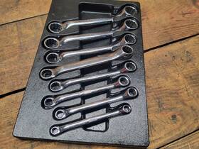 Xsm67-xsm1820 Snap-on Tools 8 Piece Metric Short Offset Box-end Wrench Set 6mm To 20mm