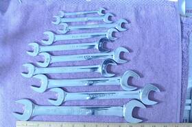 Vo3332b Snap-on Ten Open End Wrenches 1 Inch To 1/4 Sizes Below
