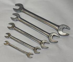Vo506 Snap-on 5 Pc Usa Sae Double Open End Wrench Set 1/4 To 13/16 Inch Vo Series
