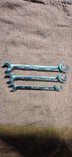 Snap-on Vs10b Vs11b Sae 4way Angle Head Wrench Set 1/4 5/16 11/32