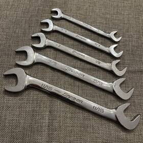 Vs12a-22a Snap-on Tools 5 Pc. Sae 4-way Angle Head Open-end Wrench Set 3/8 Inch 11/16 Usa