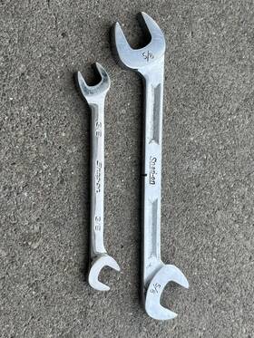 Vs12b-v5220 Snap-on Lot 2x Nos Open End 4-way Angle Wrenches Vs12b 3/8 V5220 5/8 Sae Usa