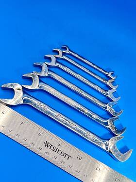 T-8-22 Snap-on Vs14b Vs16b Vs20b Tools 4 Way Wrench Set 1/4 Inch To 5/8 Vs Series 6 Pieces Usa