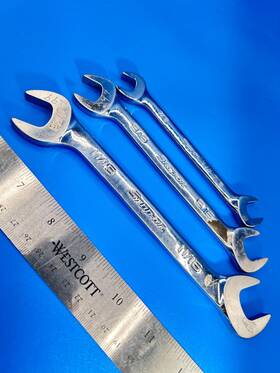 S-12-18 Snap-on Vs14b Vs18b Vs22b Tools 4 Way Angled Open Wrench Set 3/16 Inch To 11/16 Vs Series Usa
