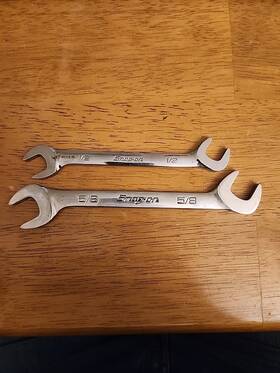 Vs16b-vs20b Snap-on Tools Lot Of 2 4 Way Open End Engle Wrenches Vs16b Vs20b 1/2 Inch 5/8