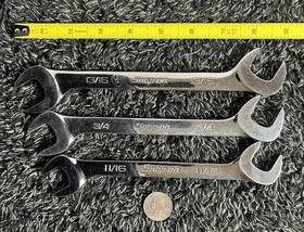 Vs26b Snap-on Vs22b Vs24a 3pc 11/16 - 13/16 Inch Sae Open End Angle Wrench Set
