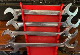 Vs26-vs32 Snap-on 4pc 4 Way Angle Head Open End Wrench Set 13/16 7/8 15/16 1 Inch Vs26-vs32 Snap-on 4pc 4 Way Angle Head Open End Wrench Set 13/16 7/8 15/16 1 Inch