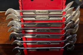 Vs5212-vs5224 Snap-on Vintage 7pc 3-8 Inch - 3/4 Sae 4 Way Open End Angle Wrench Set Vs807