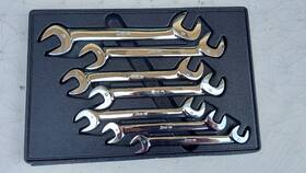 Vsm52b Snap-on Vsm52 Flank Drive 4 Way Angle Open End Wrench 7 Piece Set 10mm - 17mm