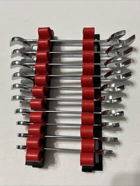 Vsm5210-vsm5219 Snap-on 10 Pc Metric 4-way Angle Head Open End Wrench Set 10-19mm Underline Logo