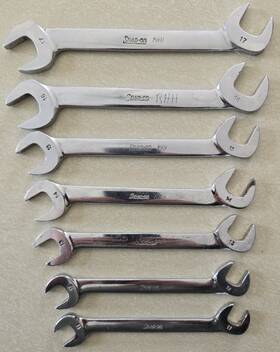Vsm5212-5217 Snap-on 7 Pc Metric 30 /60 Four-way Angle Open-end Wrench Set
