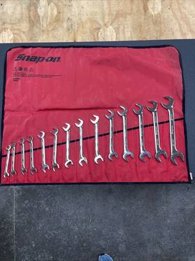 Vsm814 Snap-on Tools 14pc Set Metric 10mm To 27mm 4-way Angled Head Open Wrench