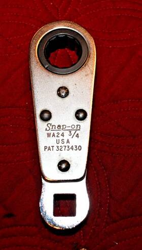 Wa24a Snap-on Tools Wa24 3/4 Inch Pass Through Alignment Ratcheting Wrench 1/2 Drive Mint
