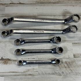 X0-226 Snap-on Flank Drive Offset Box End Wrench Set Sae Metric 5 Piece Usa