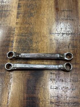 X1d2022a Snap-on Tools 5/16 Inch X 11/32 Double Box End Wrenches 2pc 12pt Sae Usa