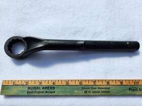 X360b Snap-on 1-1/8 Inch 12 Point Heavy Duty Tubular Offset Box Wrench Industrial Finish