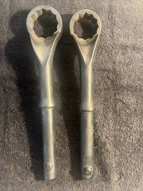 X480a-x520a Snap-on Vtg Tools X480a 1 1/2 Inch And X520a 5/8 Offset Tubular Box Wrenches 12 Pt
