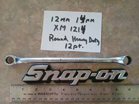 Xm1214 Snap-on Usa 12pt Round Hd 12mm 14mm Ofset Boxed End Combination Wrench