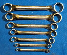 Xs-607 Snap-on 3/16 Inch -13/16 7 Piece Short Box End Offset Wrench Set Usa