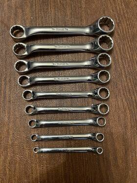 Xs0000 Snap-on Tools Usa 9 Piece Sae Short Box Wrench Set 3/16 Inch - 13/16 Xs Offset