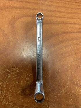Xs0810 Snap-on Vtg Underline 1/4 5/16 12 Pt Short Offset Double Box Wrench