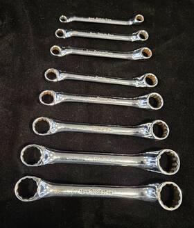 Xsm608b Snap-on Tools 8-pc 12-point Flank Drive Short 10 Offset Box Wrench Set