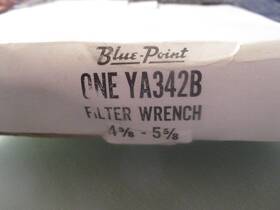 Ya342b Snap-on Blue-point Tools Oil Filter Wrench Unused 4-3/8 Inch To 5-5/8