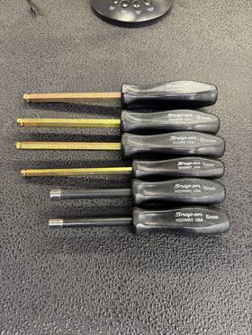 Sdabm10 Snapon Snap On Hard Handle Ball End Allen Wrench Sdabm Metric And Nddm Nut Drivers