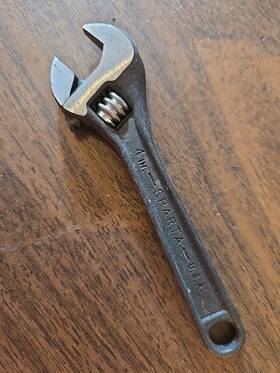 A-304 Sparta 4 Inch Adjustable Wrench Black Oxide Usa