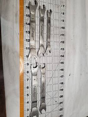 20058 Standard Alden Wrenchs 5 Open End Ratchet Wrench Set. Metric And Stainless Steel