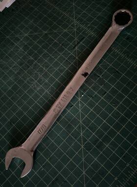 85-472 Stanley Forged Alloy 7/8 Inch 12 Point Combo Open And Box End Wrench #85-472 Usa Vgc